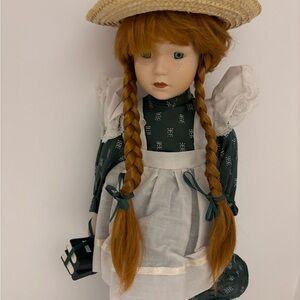 Classic Green and White Doll with Braided Hair